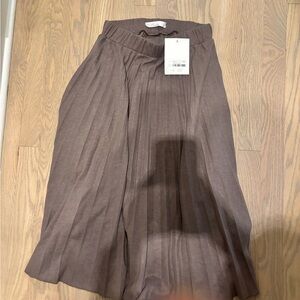 OAK + FORT Brown A-Line Skirt